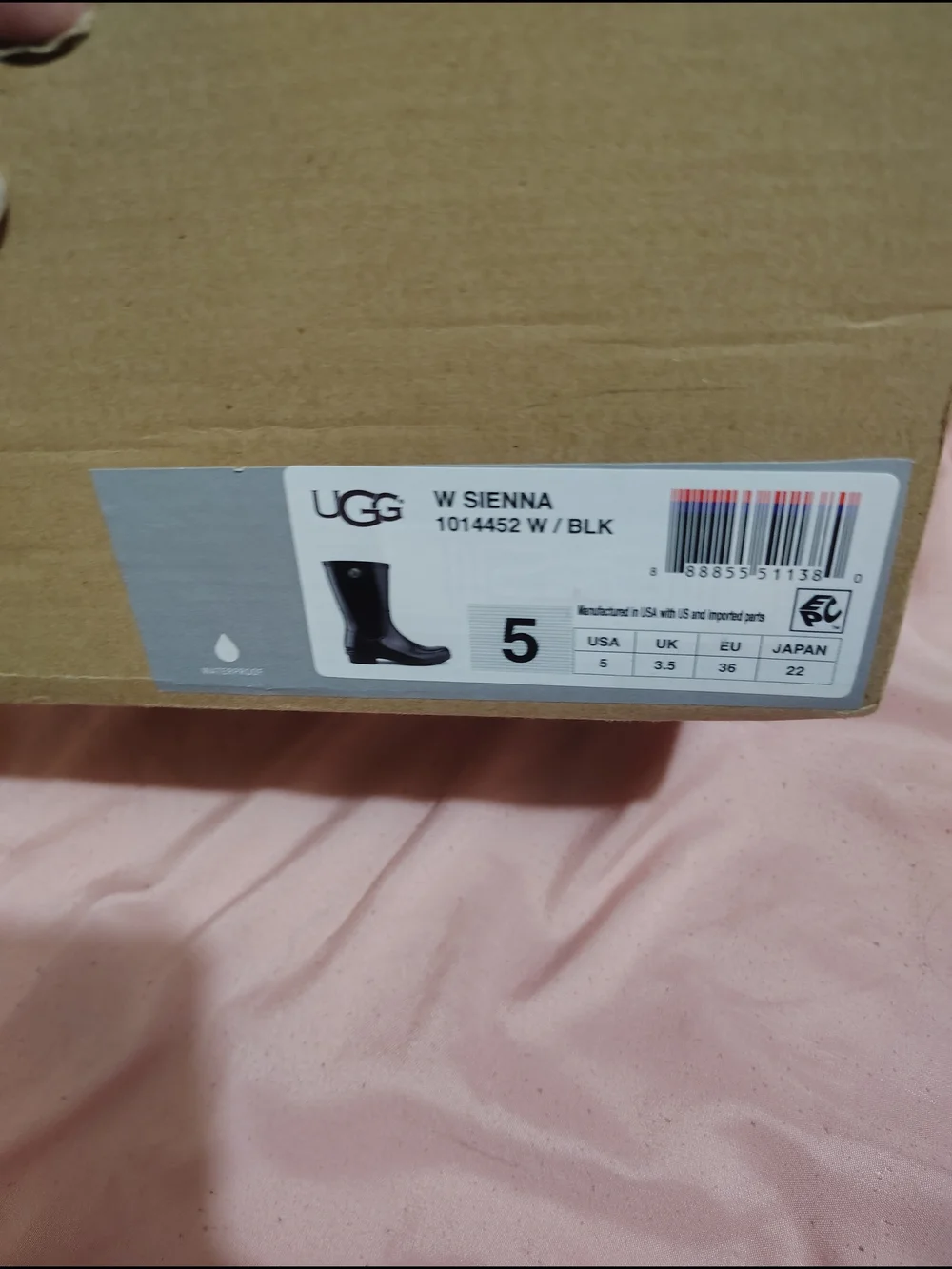 UGG Women's Black Rain Boots